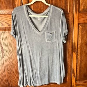 Gray v-neck